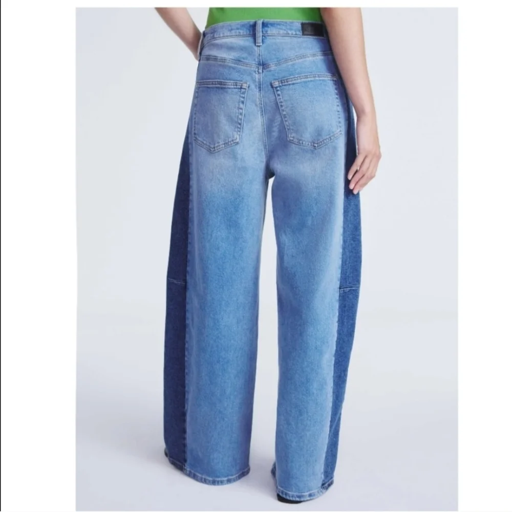 Plus sized- Scoop NYC Light Blue Wide Leg Jeans - Picture 6 of 12